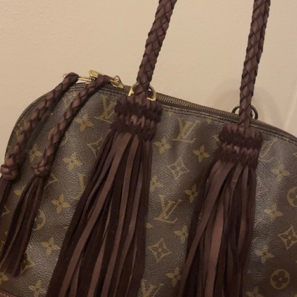 Louis Vuitton Alma PM - Western Style Revamp with Braided Handles and Fringe - Picture 3 of 10